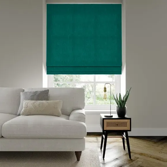 Made to Measure Roman Blind - Peacock, Cotton