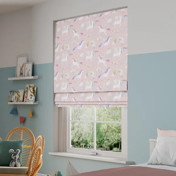 Made to Measure Roman Blind - Pink, Cotton
