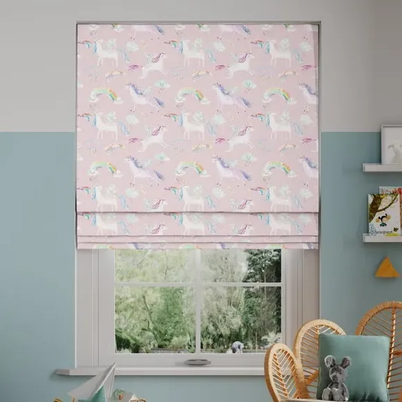 Made to Measure Roman Blind - Pink, Cotton image