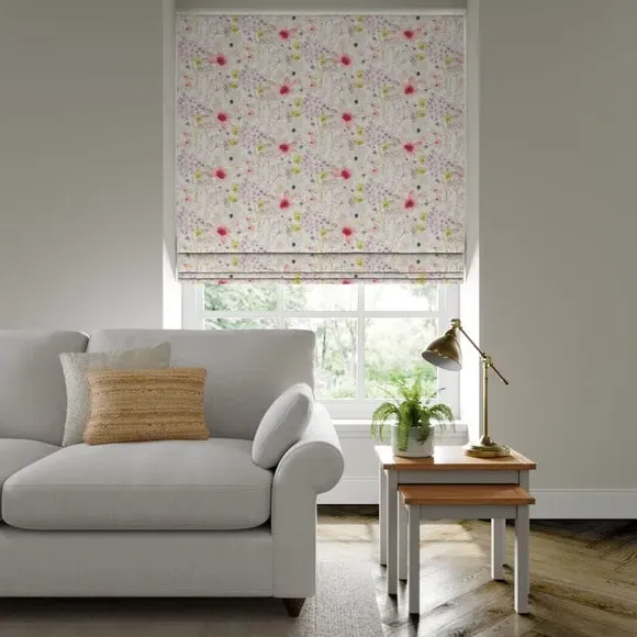 Made to Measure Roman Blind - Pink, Floral image