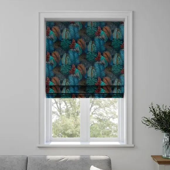 Made to Measure Roman Blind - Rainforest Teal