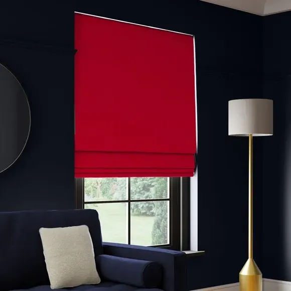 Made to Measure Roman Blind - Red, Cotton