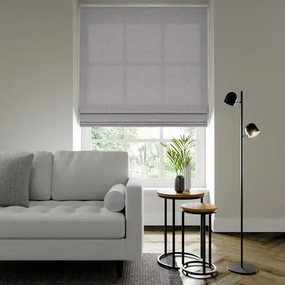 Made to Measure Roman Blind - Silver, Polyester
