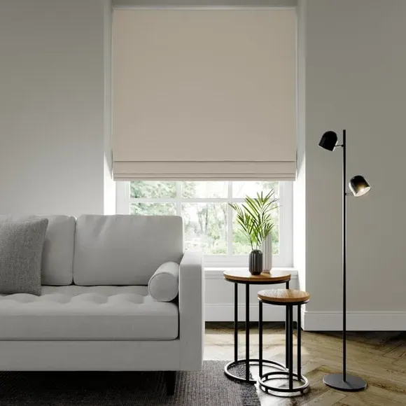 Made to Measure Roman Blind - Silver, Velour