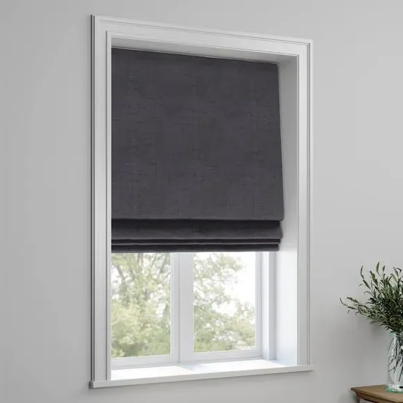 Made to Measure Roman Blind - Smoke, Textured