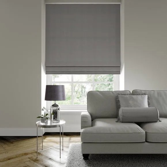 Made to Measure Roman Blind - Smoke, Textured image