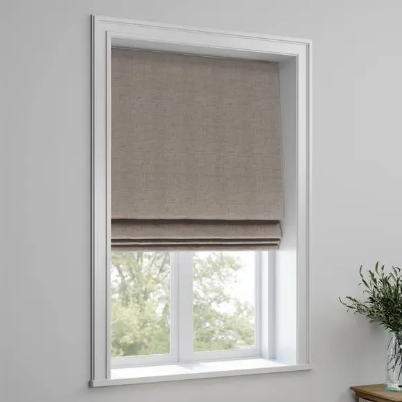 Made to Measure Roman Blind - Taupe, Textured