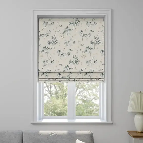 Made to Measure Roman Blind - Teal, Floral