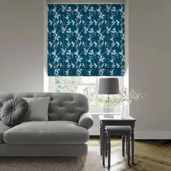 Made to Measure Roman Blind - Teal, Velvet image
