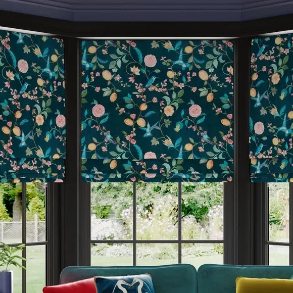Made to Measure Roman Blind - Teal, Velvet image