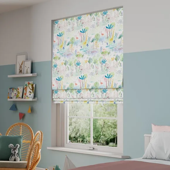 Made to Measure Roman Blind - Zoo Multi, Cotton