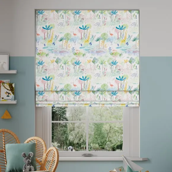 Made to Measure Roman Blind - Zoo Multi, Cotton