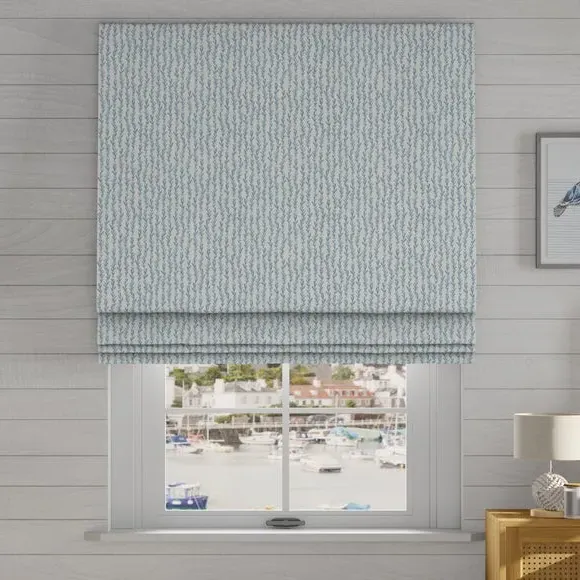 Made to Measure Roman Blinds - Blue, Cotton