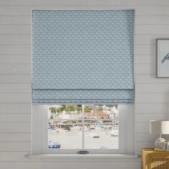 Made to Measure Roman Blinds - Blue, Cotton image