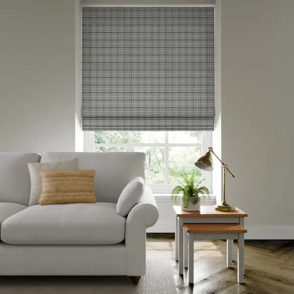 Made to Measure Roman Blinds - Grey, Check image