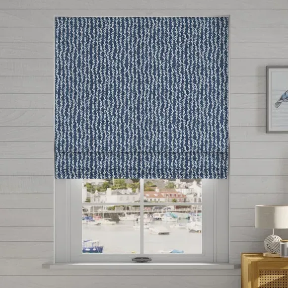 Made to Measure Roman Blinds - Indigo, Cotton
