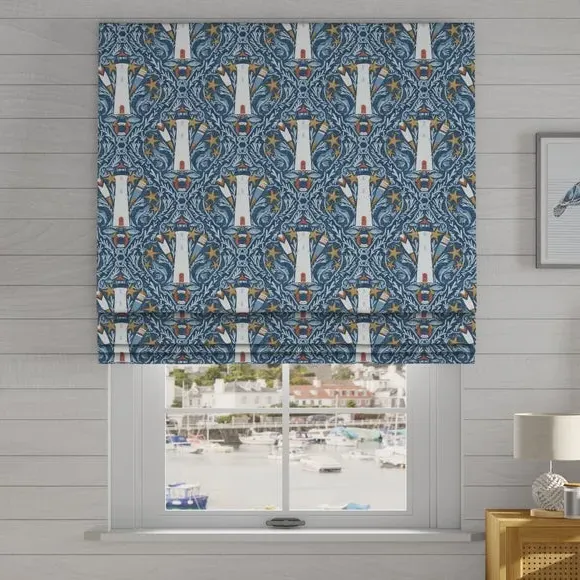 Made to Measure Roman Blinds - Indigo, Cotton