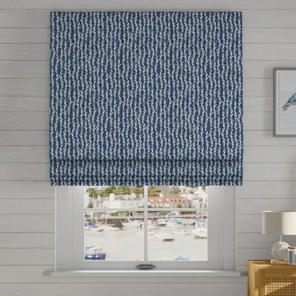 Made to Measure Roman Blinds - Indigo, Cotton