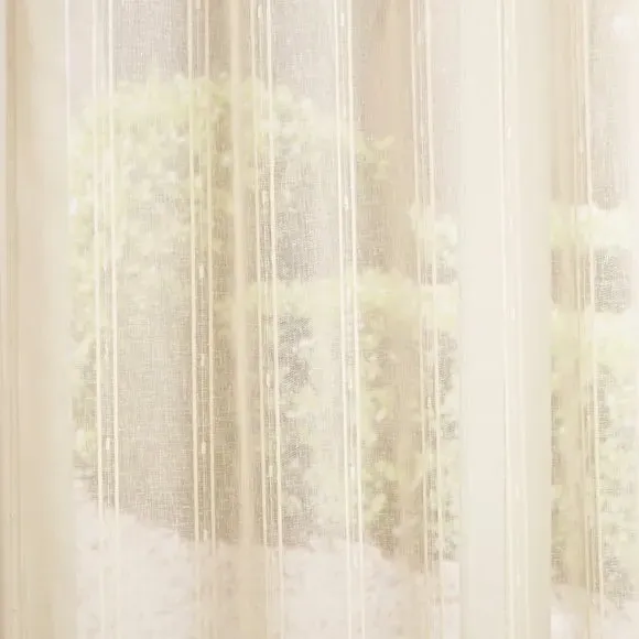 Made to Measure Voile Curtains - Cream, Polyester
