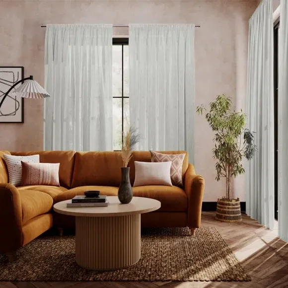 Made to Measure Voile Curtains - Grey