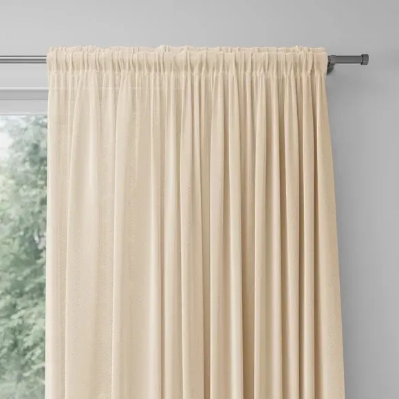 Made to Measure Voile Curtains - Natural, Polycotton