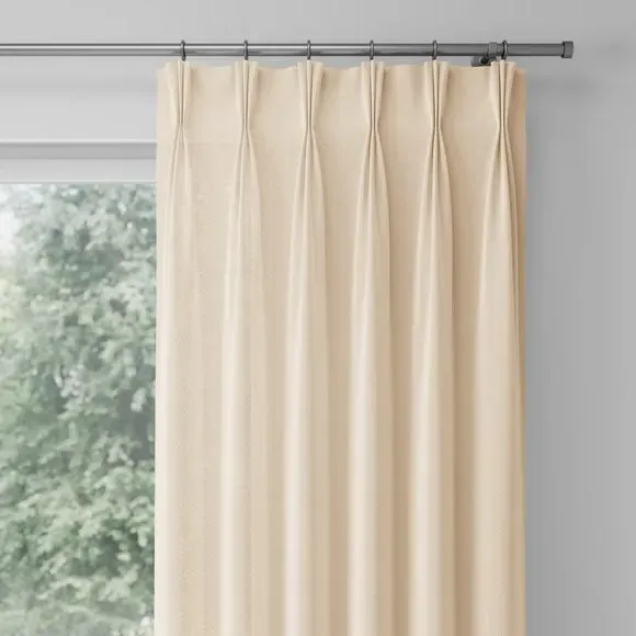Made to Measure Voile Curtains - Natural, Polycotton