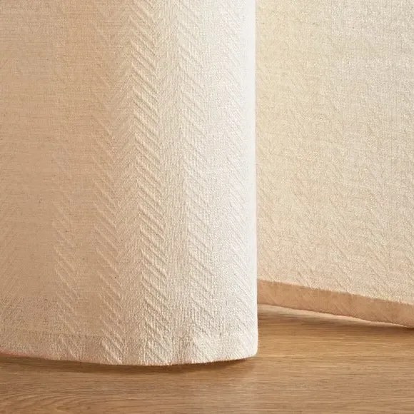 Made to Measure Voile Curtains - Natural, Polycotton