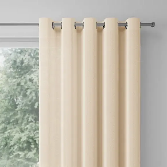 Made to Measure Voile Curtains - Natural, Polycotton