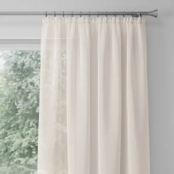 Made to Measure Voile Curtains - Natural, Polyester