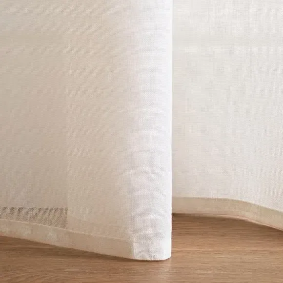 Made to Measure Voile Curtains - Natural, Polyester