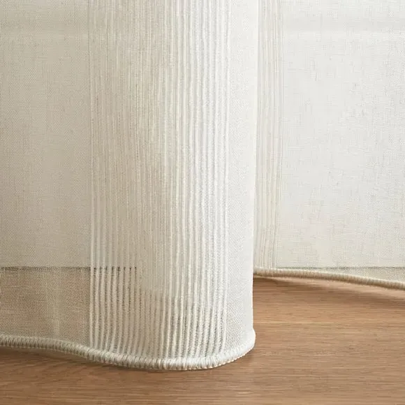 Made to Measure Voile Curtains - Natural, Polyester