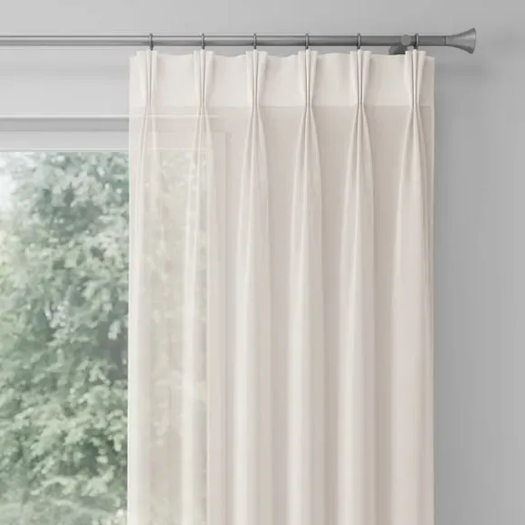 Made to Measure Voile Curtains - Natural, Polyester