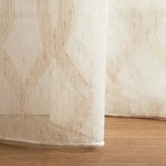 Made to Measure Voile Curtains - Natural, Polyester