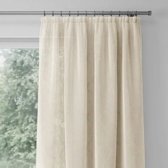 Made to Measure Voile Curtains - Natural, Polyester