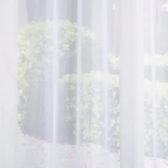 Made to Measure Voile Curtains - White