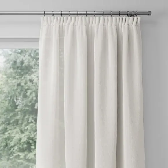 Made to Measure Voile Curtains - White, Polyester