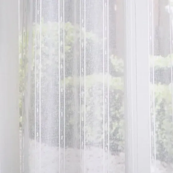 Made to Measure Voile Curtains - White, Polyester