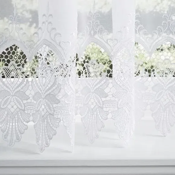 Made to Measure Voile Curtains - White, Polyester