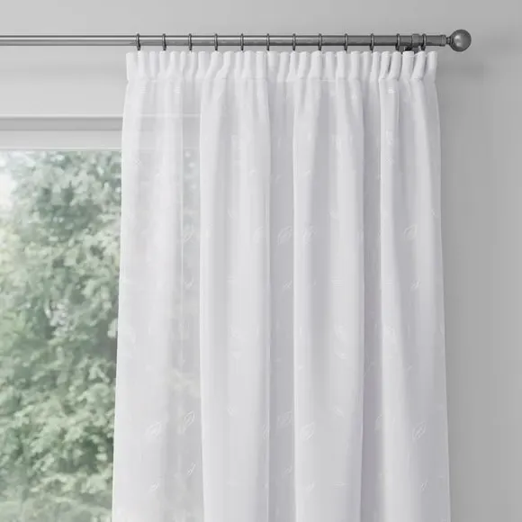 Made to Measure Voile Curtains - White, Polyester