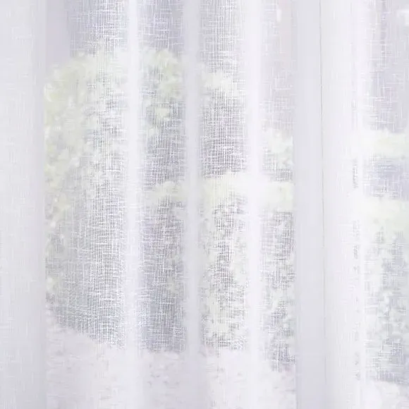 Made to Measure Voile Curtains - White, Polyester