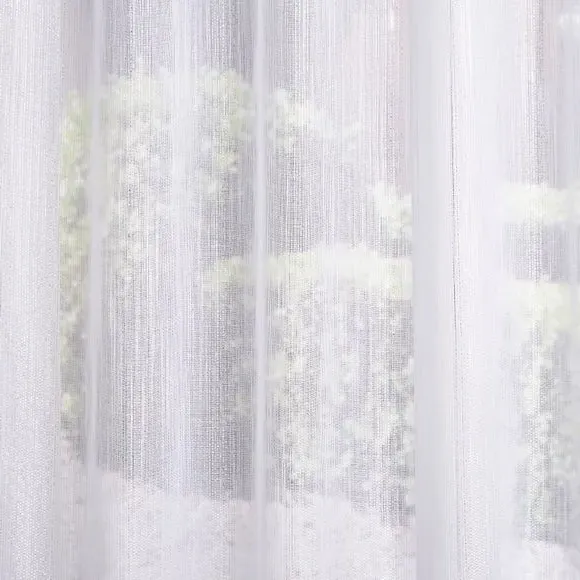 Made to Measure Voile Curtains - White, Polyester