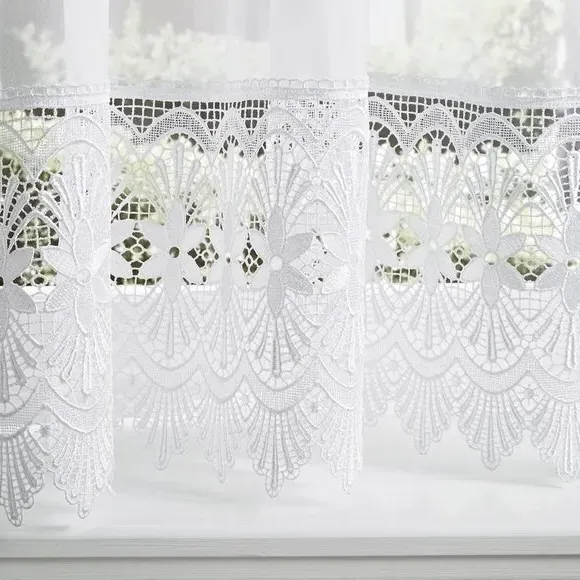 Made to Measure Voile Curtains - White, Polyester