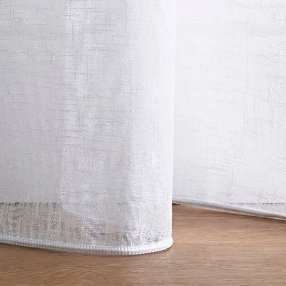 Made to Measure Voile Curtains - White, Polyester