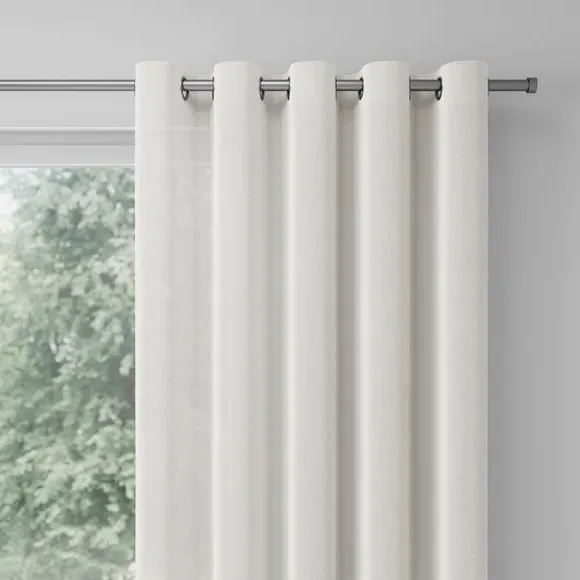 Made to Measure Voile Curtains - White, Polyester