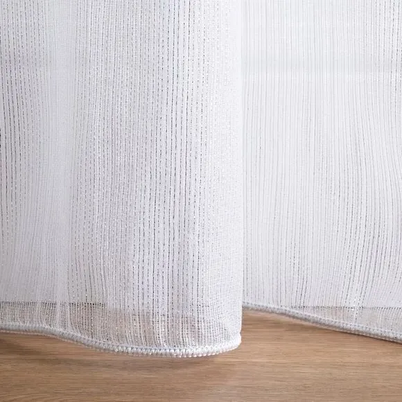 Made to Measure Voile Curtains - White, Polyester