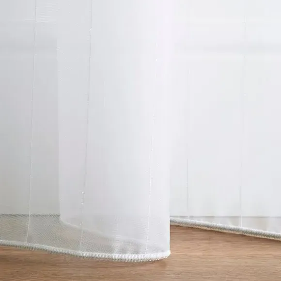 Made to Measure Voile Curtains - White, Polyester