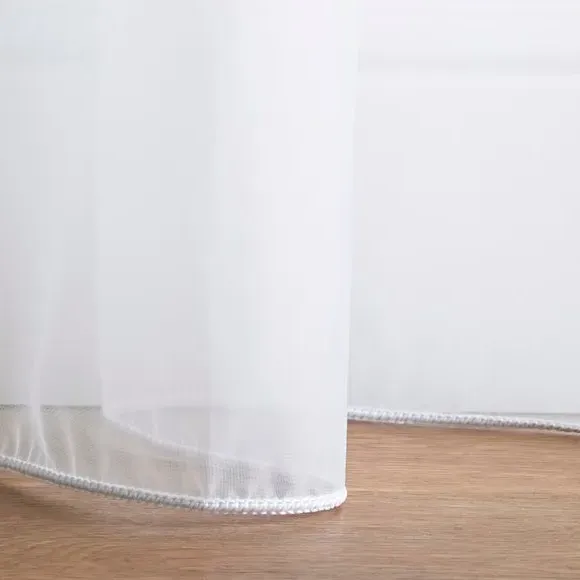Made to Measure Voile Curtains - White, Polyester