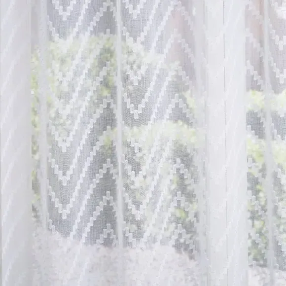 Made to Measure Voile Curtains - White, Polyester