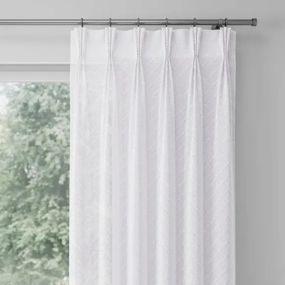 Made to Measure Voile Curtains - White, Polyester