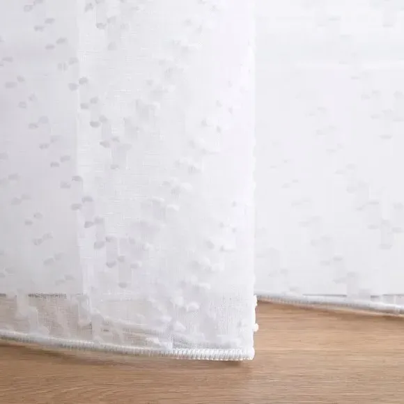 Made to Measure Voile Curtains - White, Polyester